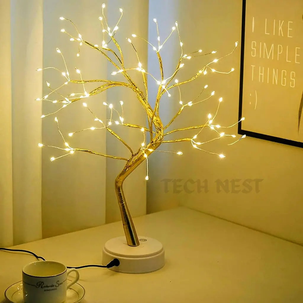 108 LED Bonsai Tree Lamp with flexible branches, decorative lighting for home and office