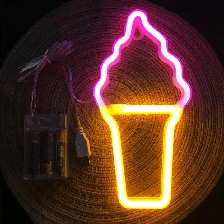 neon sign- ice cream -1