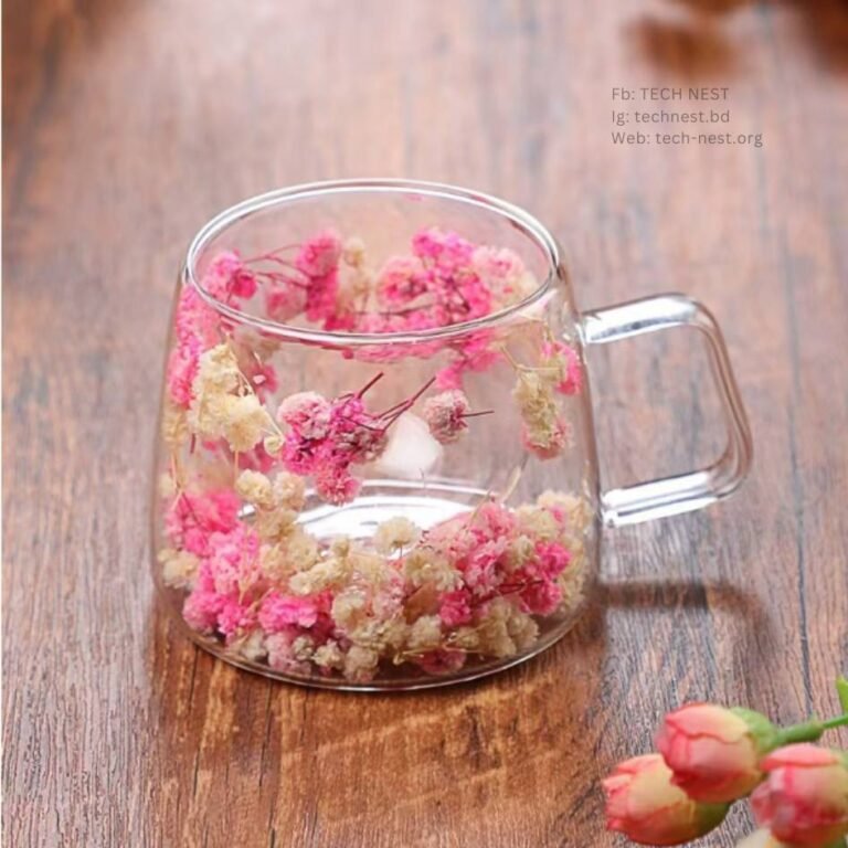 Double Wall Dry Flower Cup- Mixed Color Pink