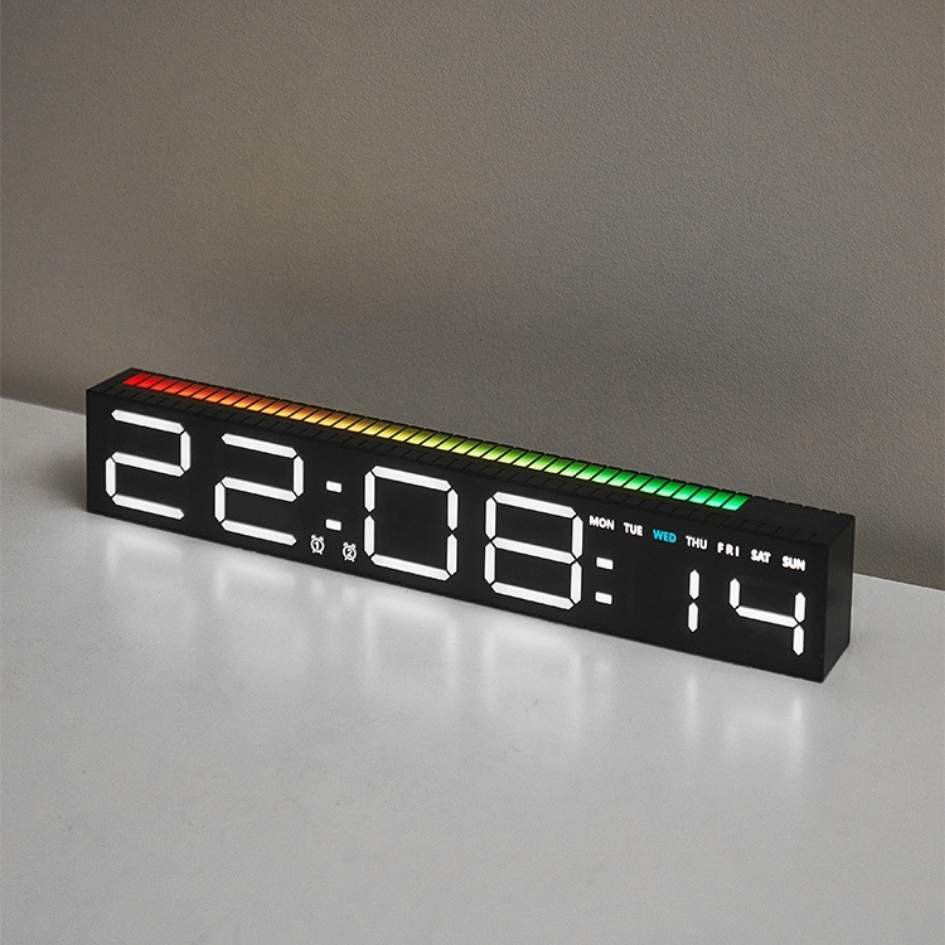 LED Digital Clock with RGB Rhythm Light-3